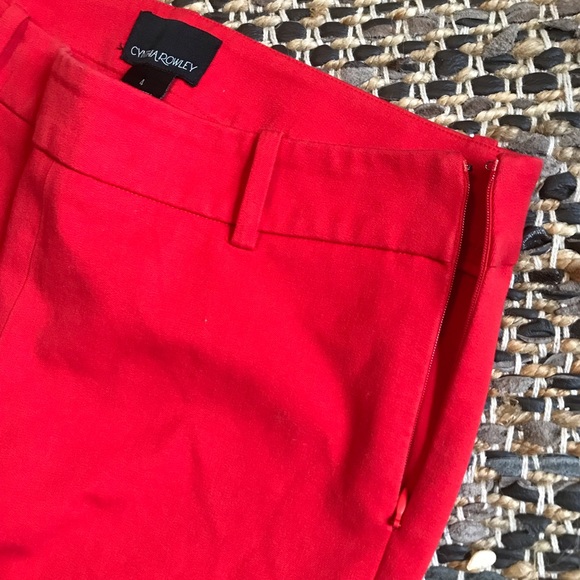 Anthro Cynthia Rowley Red Trouser Pants - Picture 4 of 5